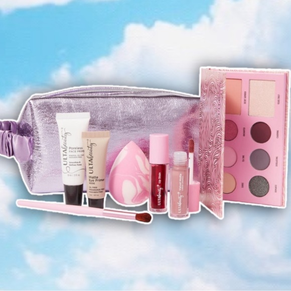 NWT ULTA BEAUTY COLLECTION 8 Piece Makeup Gift Set Metallic Purple Cosmetics - Picture 1 of 6